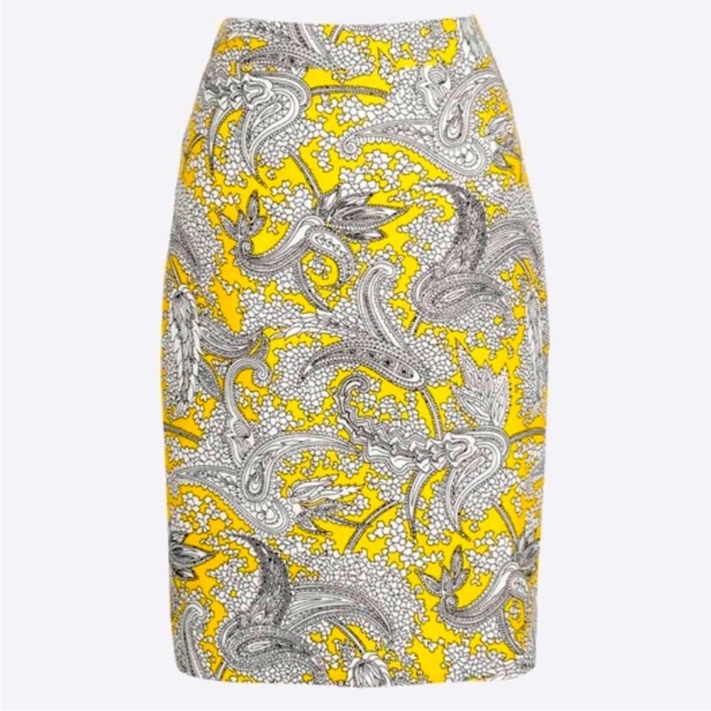 J crew paisley pencil skirt